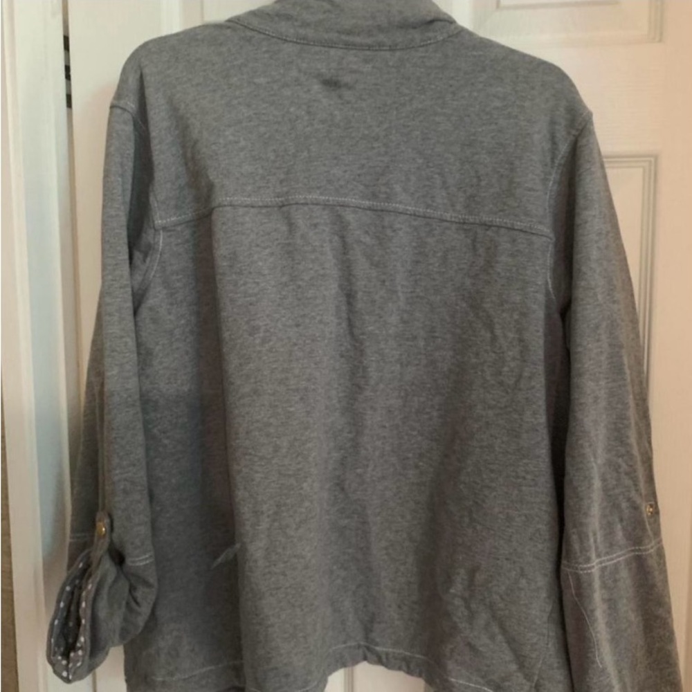 Gray Button-Up Jacket - image 6